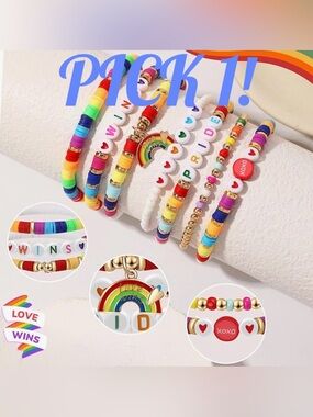 PRIDE/ALLY/LGBTQ+ VARIOUS BRACELETS! PICK 1! ONLY 1 AVAILABLE PER STYLE! NWT!